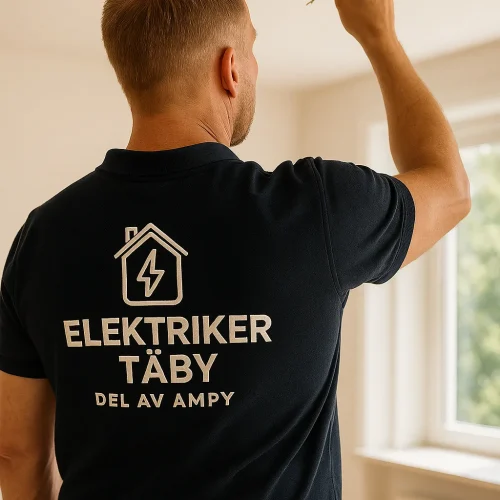 Certifierad elektriker i Täby Elektriker Täby utför belysningsinstallation i bostad – professionellt och noggran utförd elinstallation i Täby av behörig elektriker.